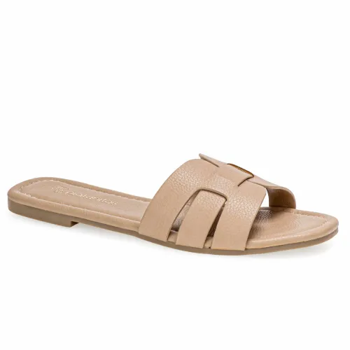 Platanitos Beige de Mujer modelo Sandalia Dama Sf Anais pieles sintéticos mujer 2025052222060972913 Sintético Sintético