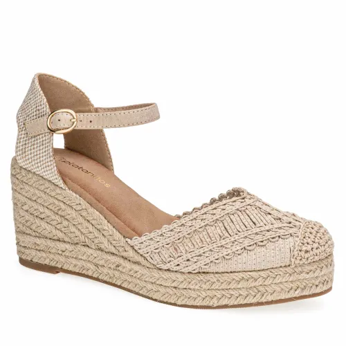 Platanitos Beige de Mujer modelo Alpargata Dama A Ruty beiges sintéticos mujer 2025052315473174756 Sintético Sintético