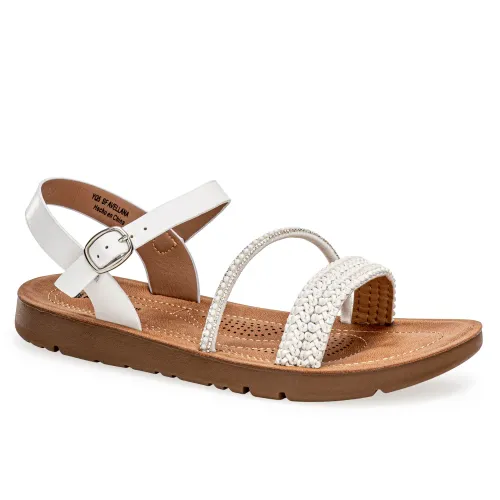 Platanitos Blanco de Niña modelo Sandalia Niña Sf Avellana blancos sintéticos niña 2025052321222393793 Sintético Sintético