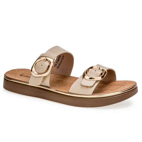 Platanitos Beige de Mujer modelo Sandalia Dama Sf Martina pieles sintéticos mujer 2025052321222494023 Sintético Sintético