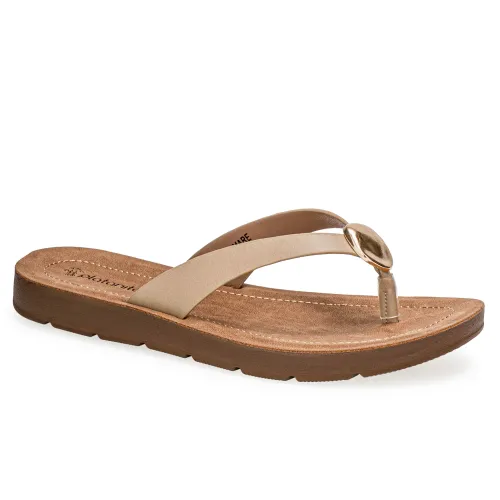 Platanitos Beige de Mujer modelo Sandalia Dama Sf Mare beiges sintéticos mujer 2025052321222494113 Sintético Sintético
