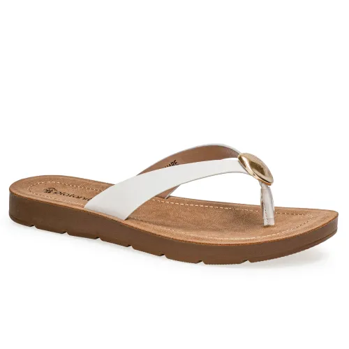 Platanitos Blanco de Mujer modelo Sandalia Dama Sf Mare blancos sintéticos mujer 2025052321222494131 Sintético Sintético