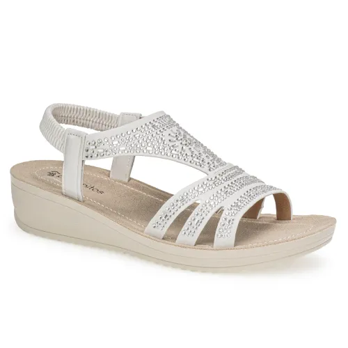 Platanitos Blanco de Mujer modelo Sandalia Dama Sw Itala blancos sintéticos mujer 2025052321222494203 Sintético Sintético