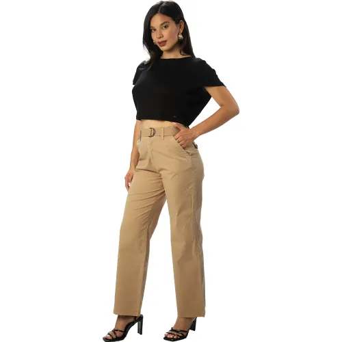 FORDAN JEANS Pantalon Mujer 3882 Con Correa De Lona Insertda