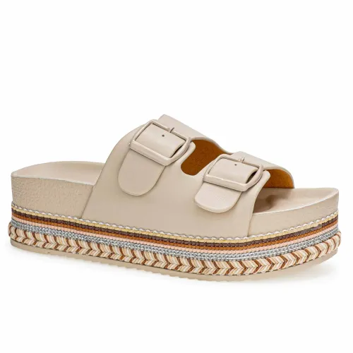 Platanitos Beige de Mujer modelo Sandalia Dama S Placy beiges sintéticos mujer 2025052619352632053 Sintético Sintético
