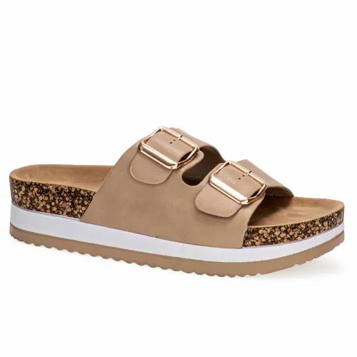 Platanitos Beige de Mujer modelo Sandalia Dama S 6113-2 beiges sintéticos mujer 2025052619352632233 Sintético Sintético