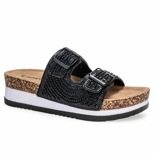 Platanitos Negro de Mujer modelo Sandalia Dama S Gulya negros sintéticos mujer 2025052619352632449 Sintético Sintético