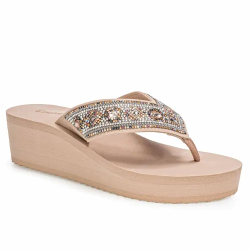 Platanitos Beige de Mujer modelo Sandalia Dama Sbw Romy pieles sintéticos mujer 2025052716301028821 Sintético Sintético