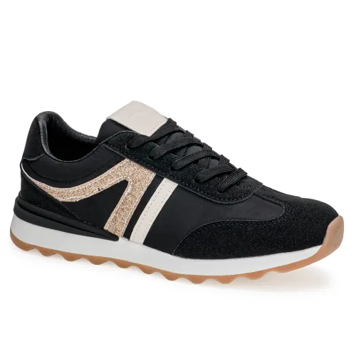 Just4u Negro de Mujer modelo Zapatilla Dama Z Oro negros sintéticos mujer 2025052817093543334 Sintético Sintético
