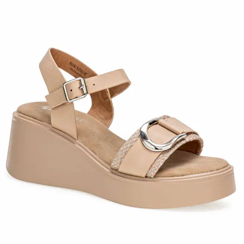 Platanitos Beige de Mujer modelo Sandalia Dama S Callie beiges sintéticos mujer 2025052921053737951 Sintético Sintético