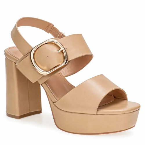 Platanitos Beige de Mujer modelo Sandalia Dama Sp Alberta pieles sintéticos mujer 2025052921053738239 Sintético Sintético