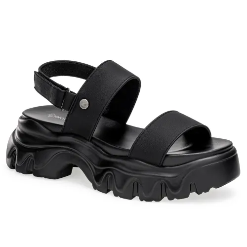 Platanitos Negro de Mujer modelo Sandalia Dama Schun Zia negros sintéticos mujer 2025052921571953350 Sintético Sintético