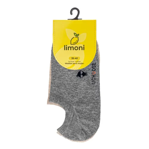 LIMONI Set X 3prs Medias Tobilleras Damas Noha