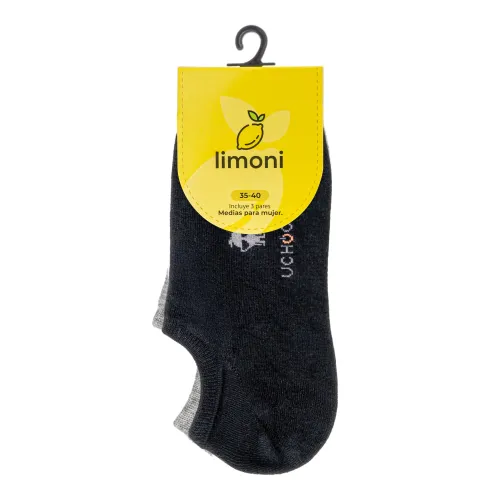 LIMONI Set X 3prs Medias Tobilleras Damas Noha