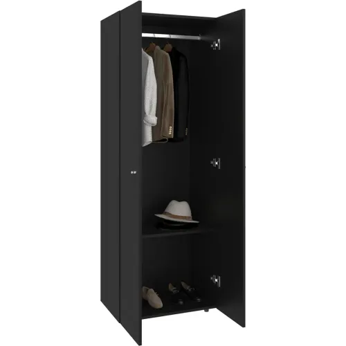 TUHOME Ropero 2 Puertas 1 Barra Tuhome