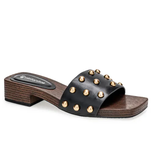 Platanitos Negro de Mujer modelo Sandalia Dama S Dayana negros sintéticos mujer 2025060619081600051 Sintético Sintético