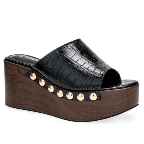 Platanitos Negro de Mujer modelo Sandalia Dama Sw Belisa negros sintéticos mujer 2025060619081600105 Sintético Sintético