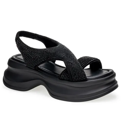 Platanitos Negro de Mujer modelo Sandalia Dama Schun Haile negros sintéticos mujer 2025060619081699658 Sintético Sintético