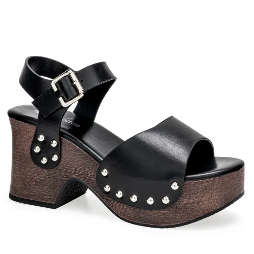 Platanitos Negro de Mujer modelo Sandalia Dama Sp Faye negros sintéticos mujer 2025060619081699885 Sintético Sintético