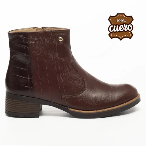WALKING  de Mujer modelo Botin Cuero Mujer Walking Wc08 canelas  mujer 2025060915285239329 Badana PU