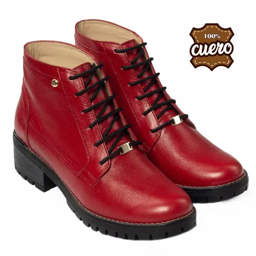 WALKING Rojo de Mujer modelo Botin Cuero Mujer Walking Wcza rojos rojas roja  mujer 2025060915285239455 Badana PU
