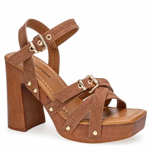 Platanitos Marron de Mujer modelo Sandalia Dama Sp Zelda marrones sintéticos mujer 2025061221165471424 Sintético Sintético