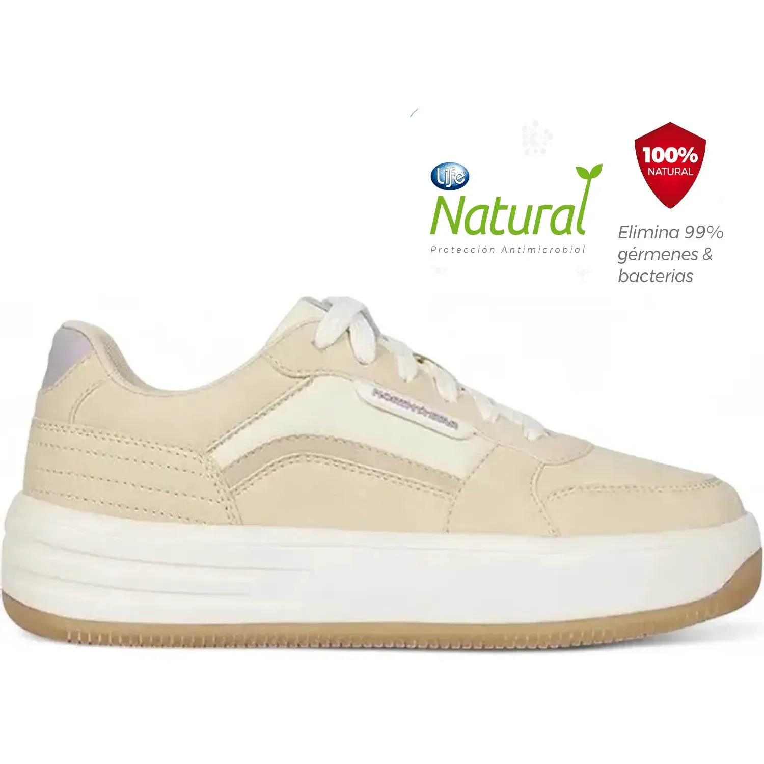 Zapatillas North Star Urbanas Mujer Gina color beige | Platanitos