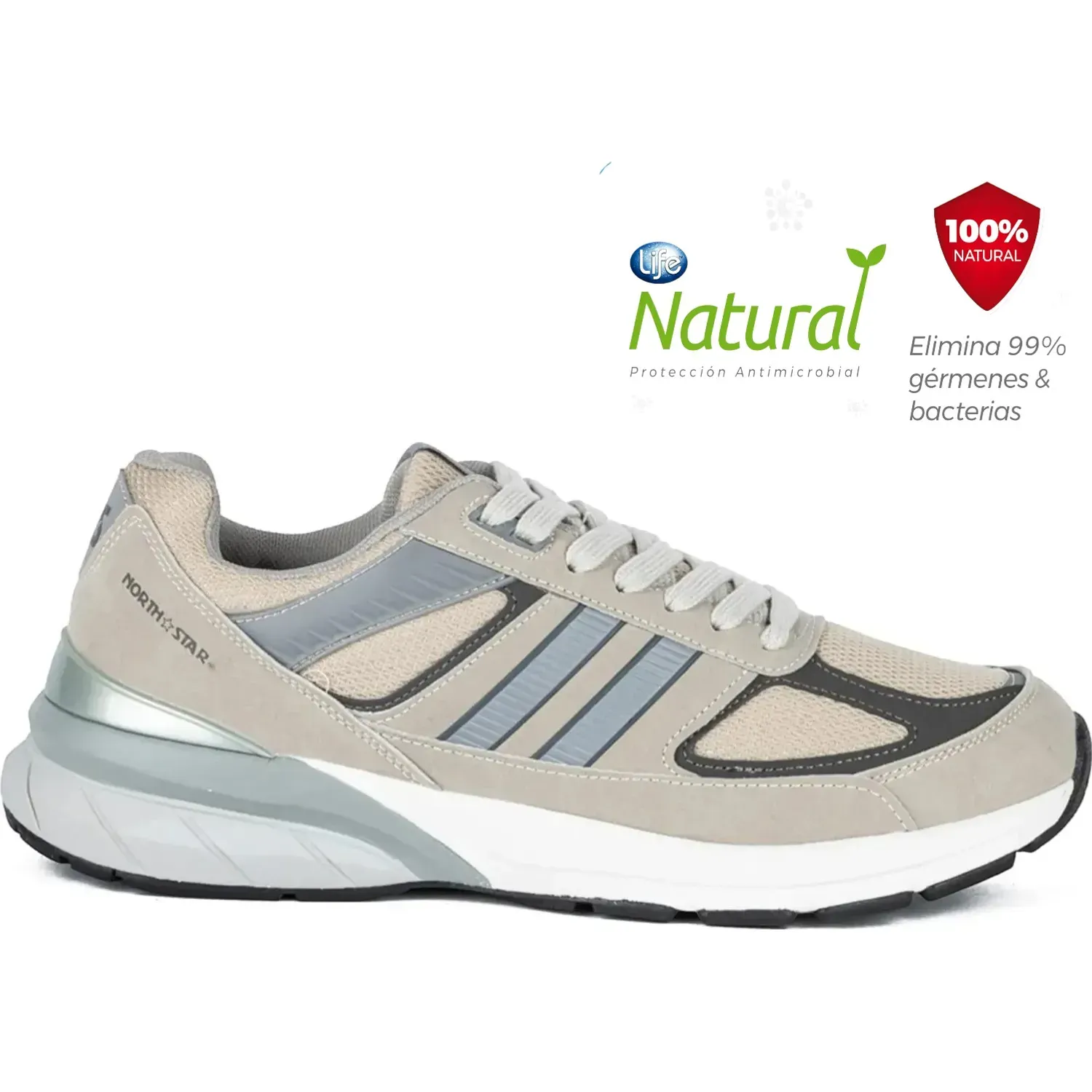 North Star Zapatillas North Star Urbanas Hombre Lyon color gris | Platanitos
