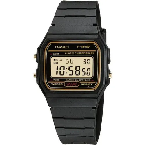 Reloj Casio Casio F-91wg-9 color negro | Platanitos