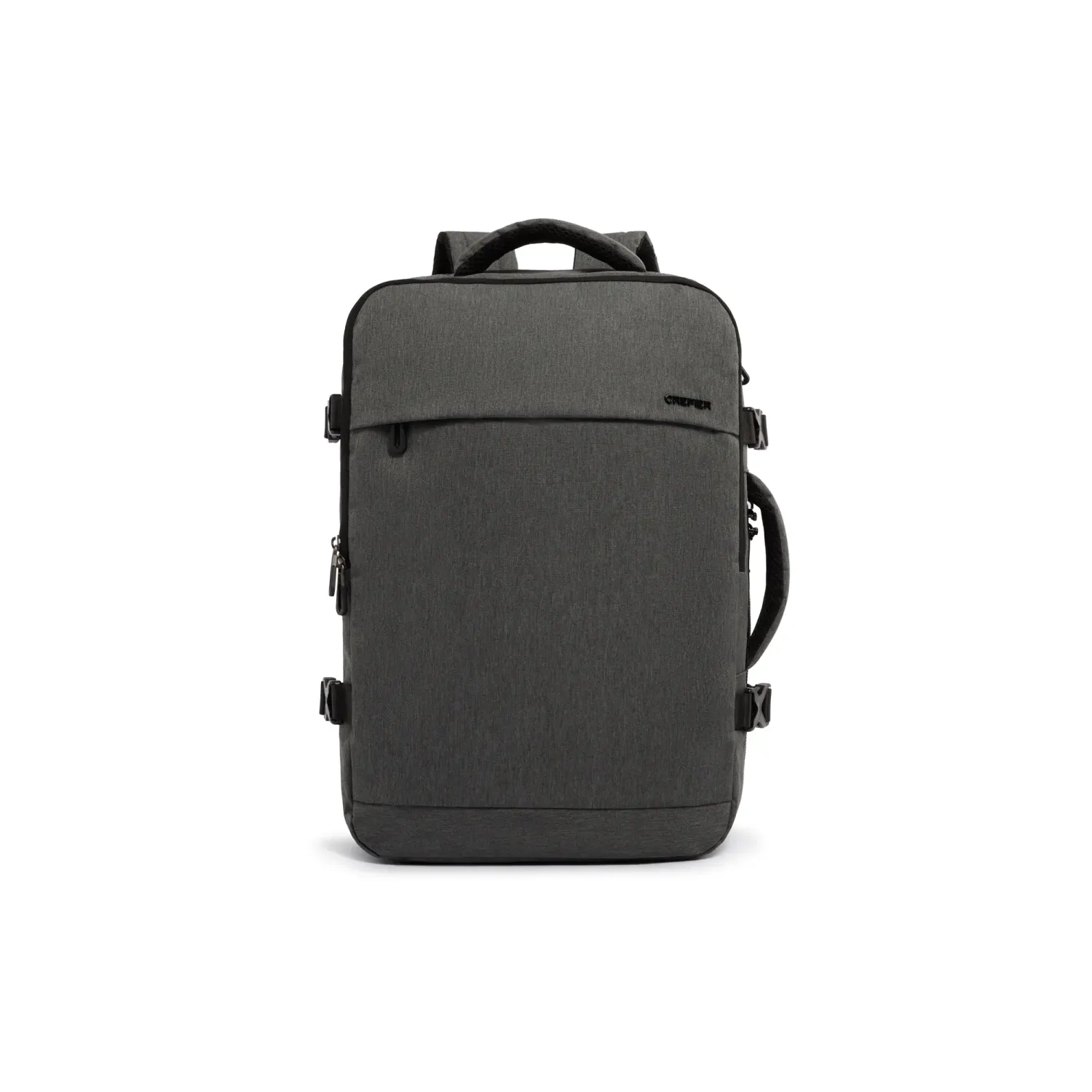 Mochila Crepier Viajera Unisex Preston 3.0 Grande color gris jaspeado | Platanitos