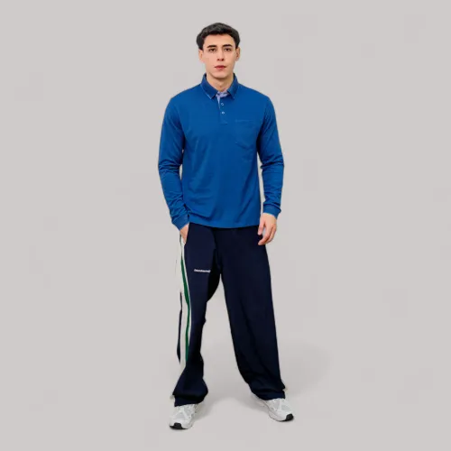 AVANT GARDE Polo Basico Hombre Cuello Box Manga Larga