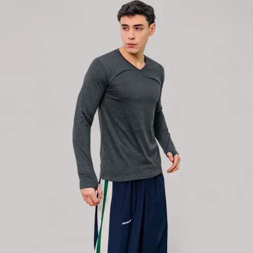 AVANT GARDE Plateado de Hombre modelo Polo Basico Hombre Cuello V Manga Larga plomos hombre 2025061713534338874  