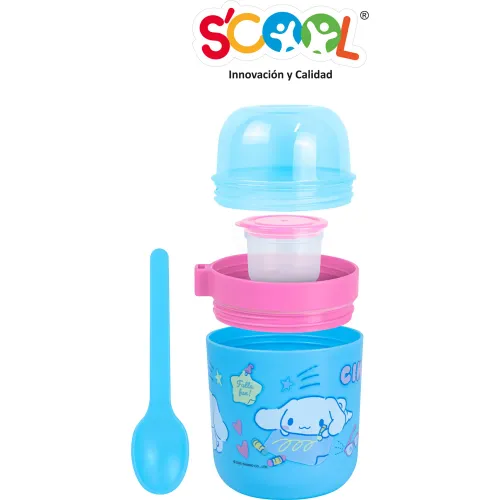 Scool Vaso Yogurt 680ml Con Cuchara Cinnamoroll