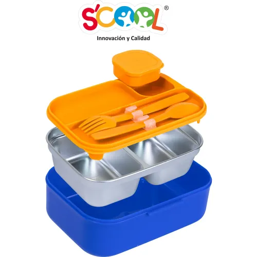 Scool Taper Acero Con Cubiertos Y División 1 Lt Dragon Ball