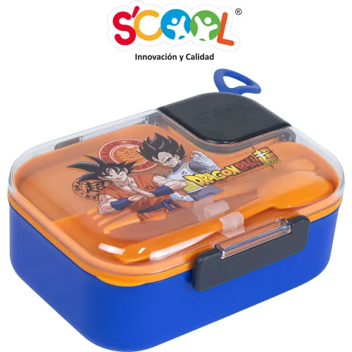 Scool Taper Acero Con Cubiertos Y División 1 Lt Dragon Ball