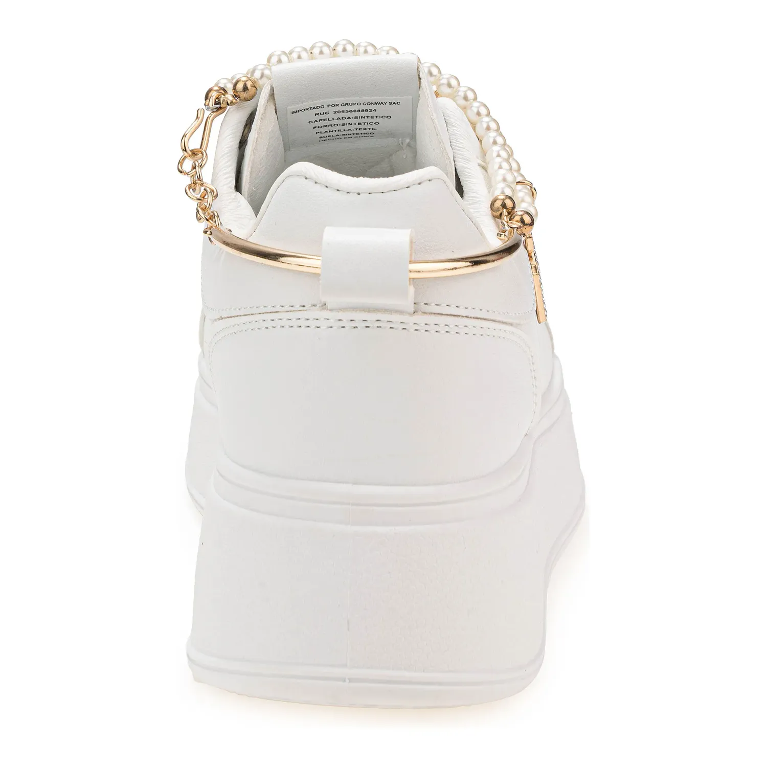Zapatillas Ariana Urbanas Mujer  M159-25q2 color blanco | Platanitos