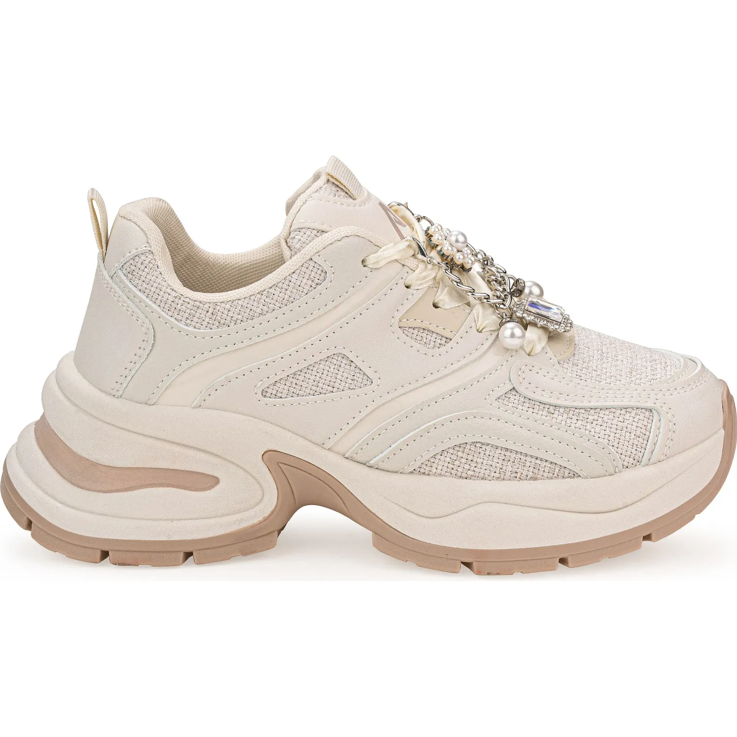 Zapatillas Ariana Urbanas Mujer 44ryb-25q2 color beige | Platanitos