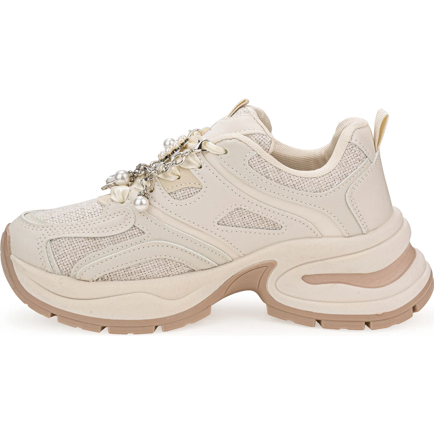 Zapatillas Ariana Urbanas Mujer 44ryb-25q2 color beige | Platanitos