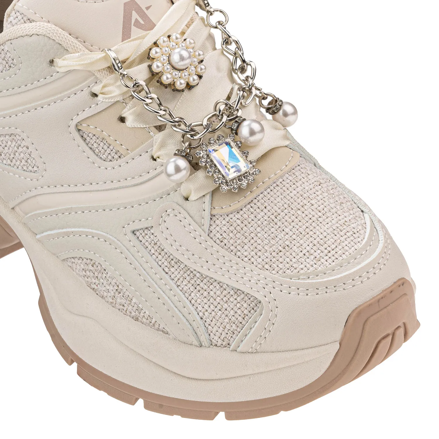 Zapatillas Ariana Urbanas Mujer 44ryb-25q2 color beige | Platanitos