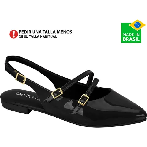 BEIRA RIO Negro de Mujer modelo Ballerina Mujer Cy413 negros sintéticos mujer 2025062020572865701 Sintético Pvc