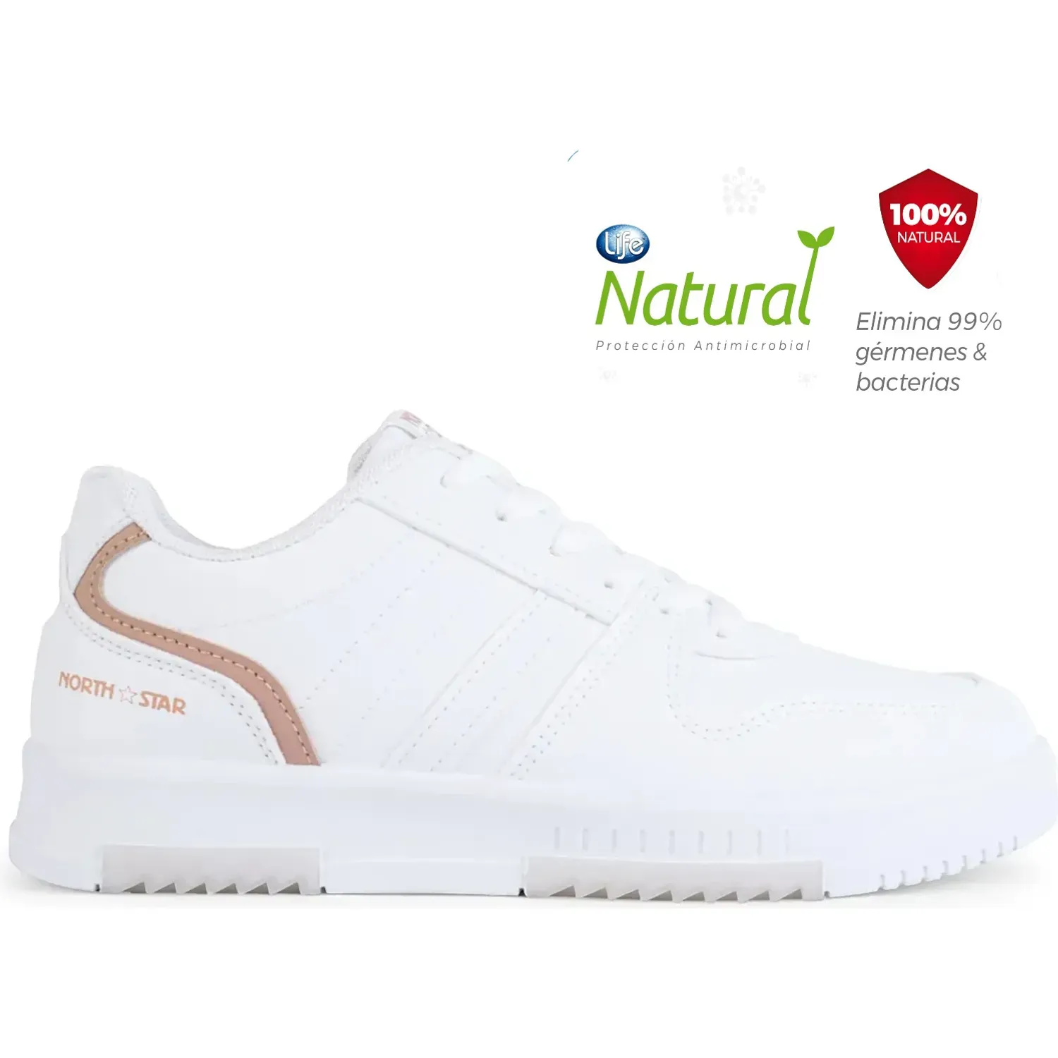 Zapatilla North Star Urbanas Mujer Aim color blanco | Platanitos