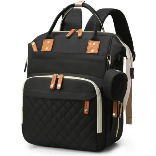 GENERICO Negro de Bebita / Bebito modelo Mochila Unisex Pañalera negros bebita 2025070920041169473  
