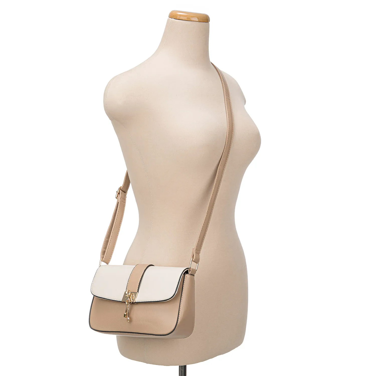 Cartera Limoni Casual Gat 1 color blanco / beige | Platanitos