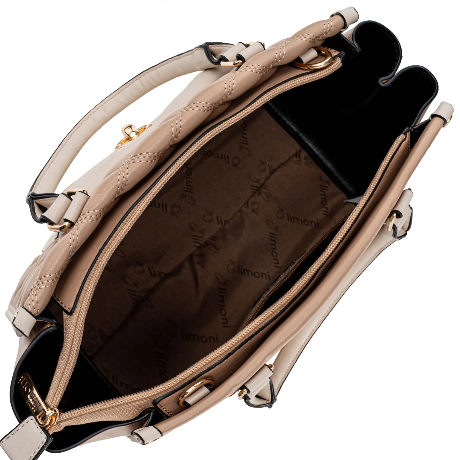 Cartera Limoni Casual Rian color beige / off white | Platanitos