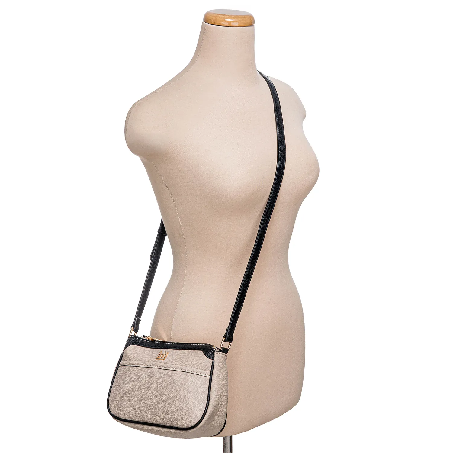 Cartera Limoni Casual Lapty 1 color beige / negro | Platanitos