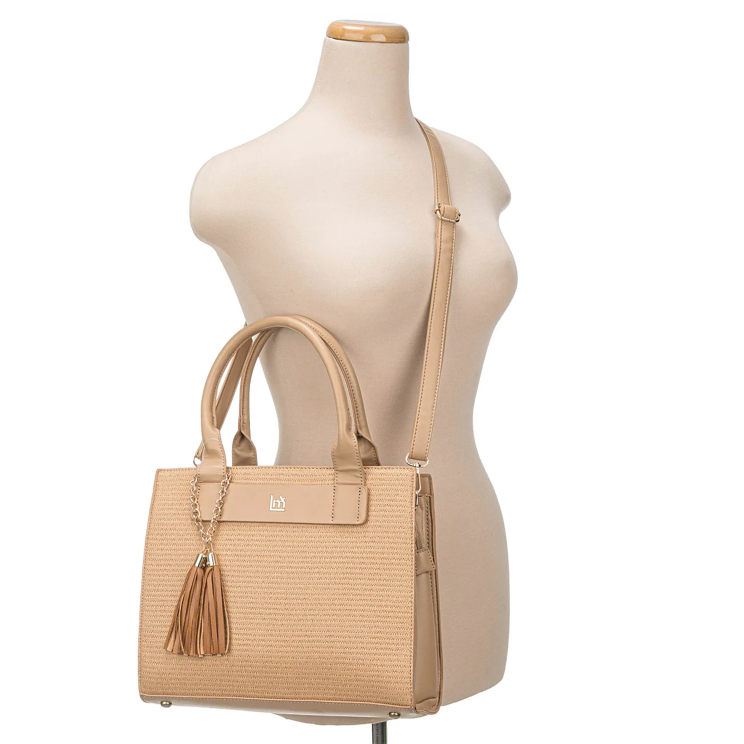 Cartera Limoni Casual Bendi color beige | Platanitos