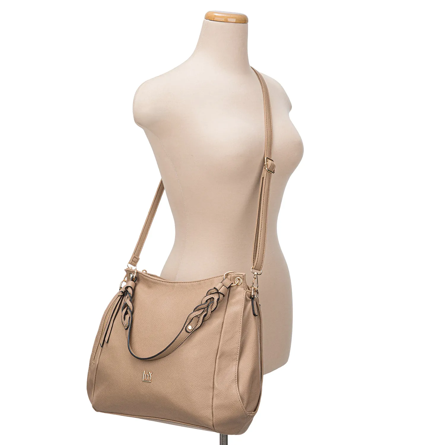Cartera Limoni Casual Edgy color beige oscuro | Platanitos
