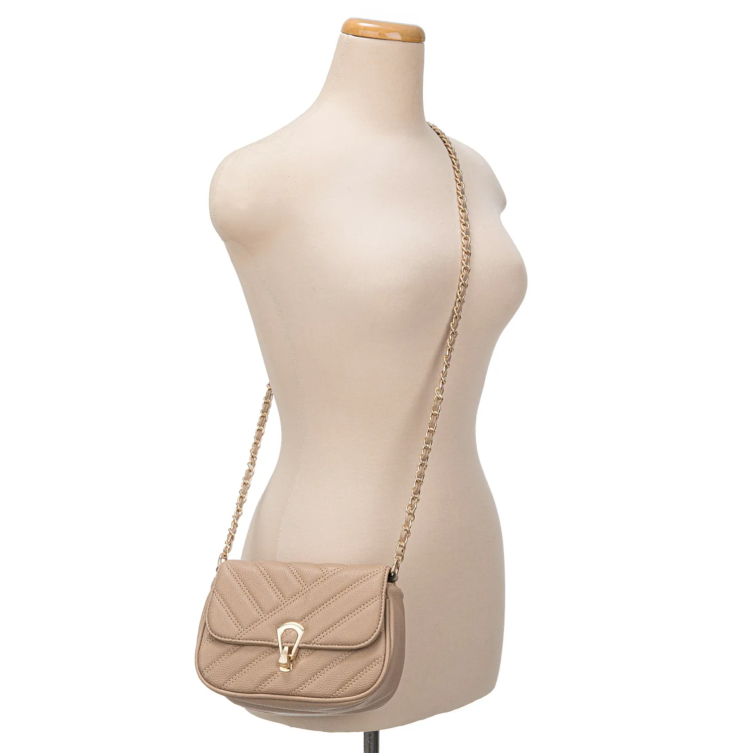 Cartera Limoni De Vestir Saby color beige oscuro | Platanitos