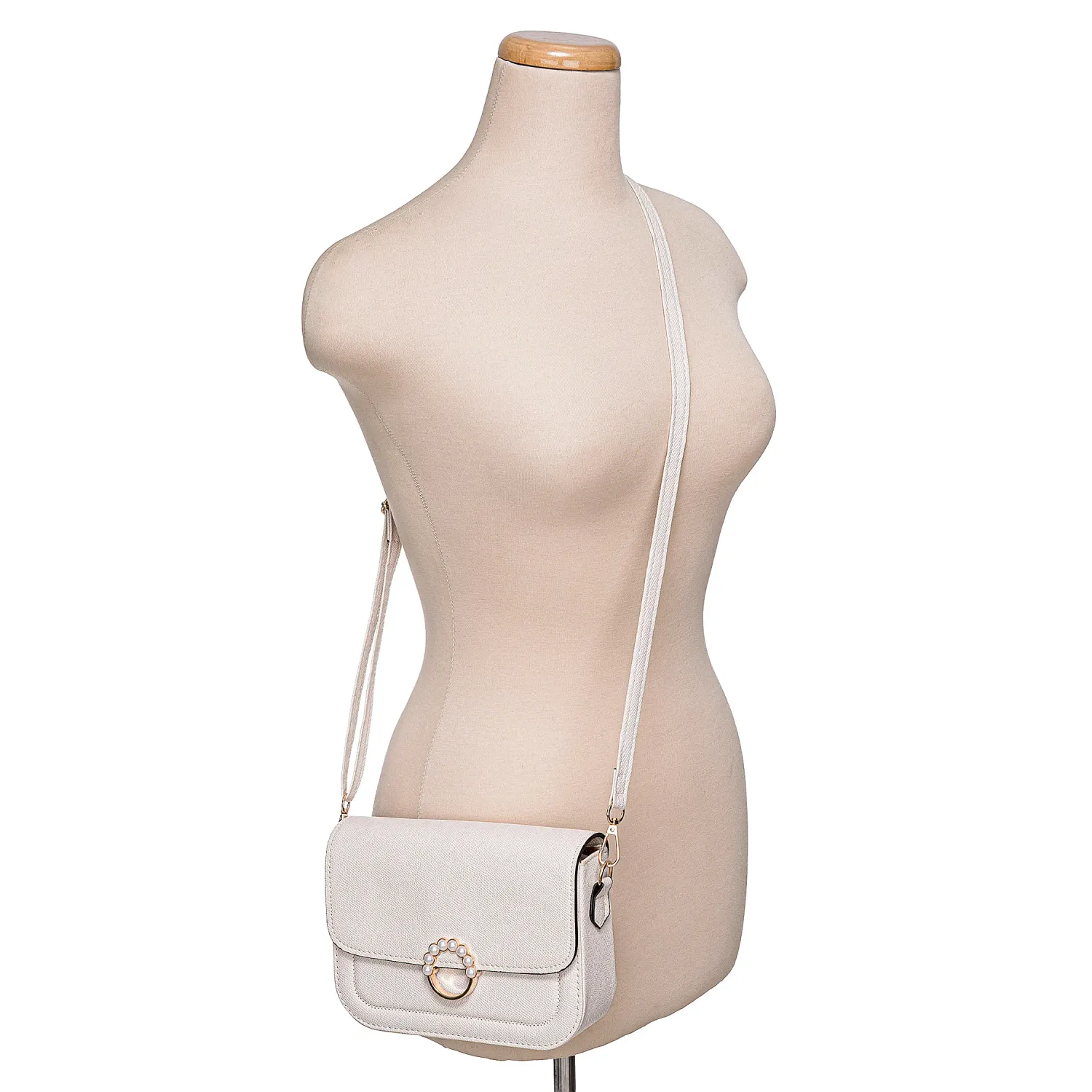 Cartera Limoni De Vestir Mena color off white | Platanitos