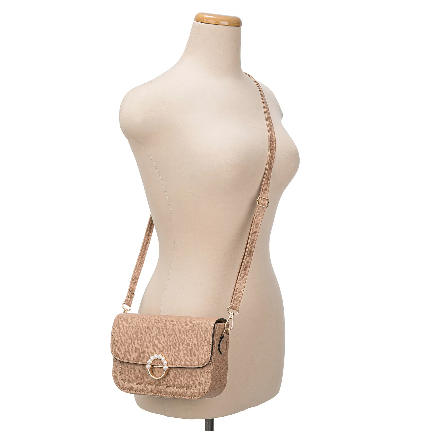 Cartera Limoni De Vestir Mena color beige oscuro | Platanitos